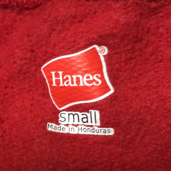 Girls size Small solid red sweatshirt by Hanes - Picture 3 of 4